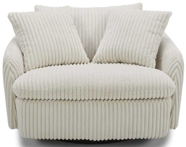 Clearance Parker House® Boomer Mega Ivory Swivel Chair-3