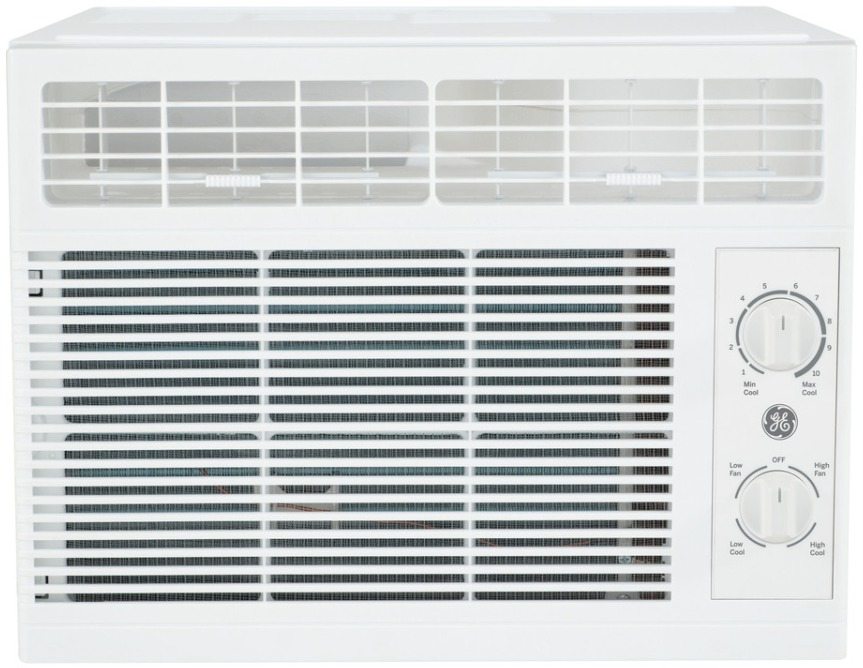 GE Window AC Unit 5000 BTU Compact Air Conditioner outlet 150 sq ft small room