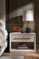 Universal Explore Home™ New Modern Astrid White Oak Drawer Nightstand-1