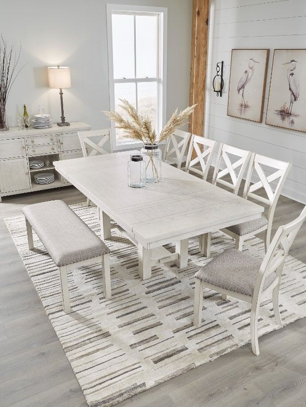 Signature Design by Ashley® Robbinsdale Antique White Dining Table-4
