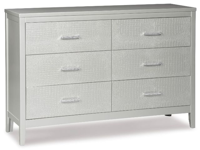 Signature Design by Ashley® Olivet 2-Piece Silver Full Panel Bed Set-2