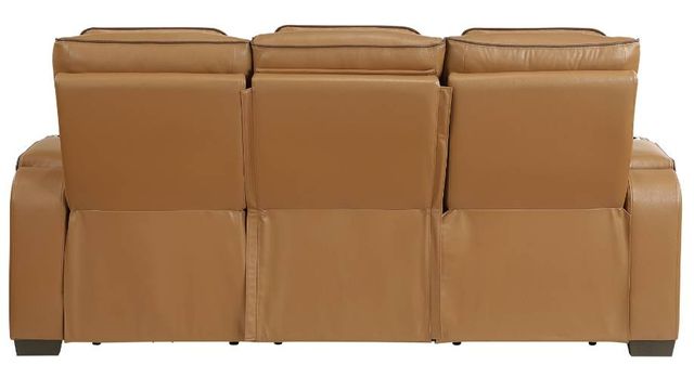 Homelegance® Fairway Brown Double Power Reclining Sofa with Drop-Down Console-3