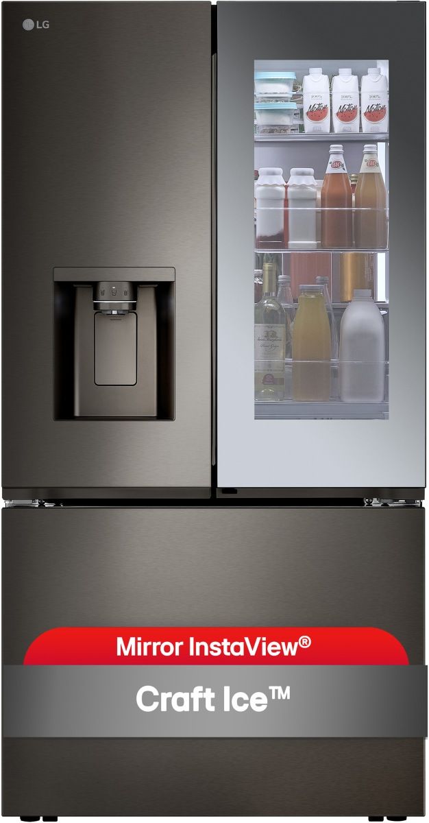 LG 36" 26 Cu. Ft. PrintProof™ Black Stainless Steel Counter Depth French Door Refrigerator-3