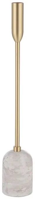 Renwil® Marchesa 3-Piece Brass/White Candle Holder Set-3