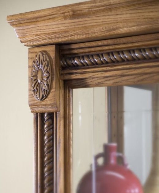 Pulaski™ PFC Warm Honey-Brown Two Way Sliding Door Curio-1