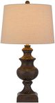 Cal® Lighting & Accessories Urn Style 2-Piece Rustic Oak Table Lamp Set-1