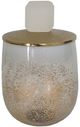 A & B Home Gold/White Small Lidded Jar -0