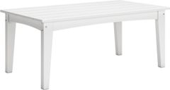 Signature Design by Ashley® Hyland Wave White Polyethylene Outdoor Cocktail Table