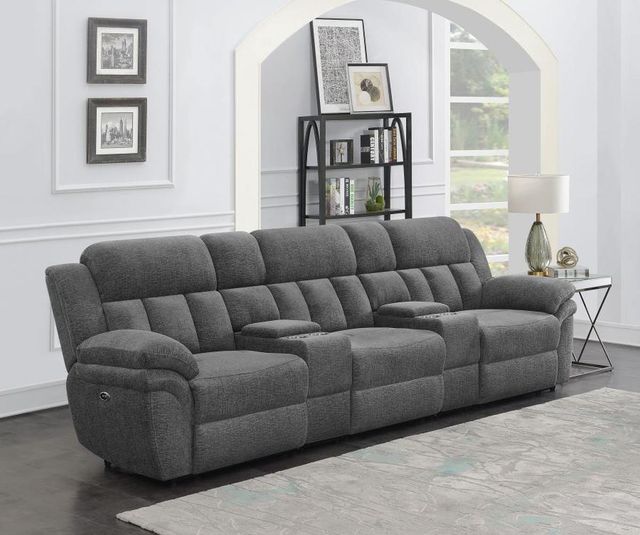 Coaster® Bahrain 5-Piece Charcoal Power Reclining Theater Seating-1