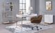 ACME Furniture Ottey Gold/White High Gloss Writing Desk-1