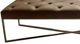 A & B Home Brown/Gold Foam Ottoman with Steel Base-1