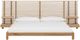 Modus Furniture Tanner Flaxen Wall Eastern King Panel Bed with Integrated Nightstands-2