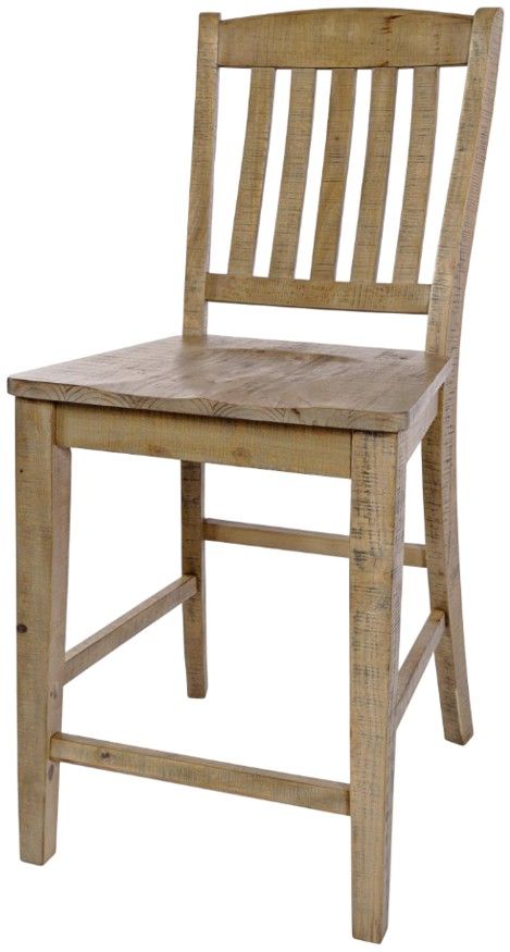 Jofran Inc. Carlyle Crossing Brown Slatback Counter Stool-3