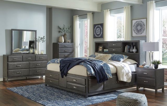 Signature Design by Ashley® Caitbrook 2-Piece Gray California King Storage Bed Set-3