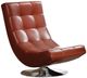 Furniture of America® Trinidad Mahogany Red Swivel Accent Chair-0