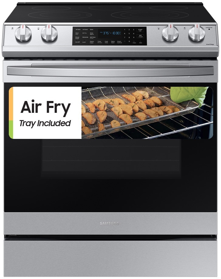 Samsung 6.3 Cu. ft. Slide In Electric Range with Air Fry Stainless Steel NE63T8511SS