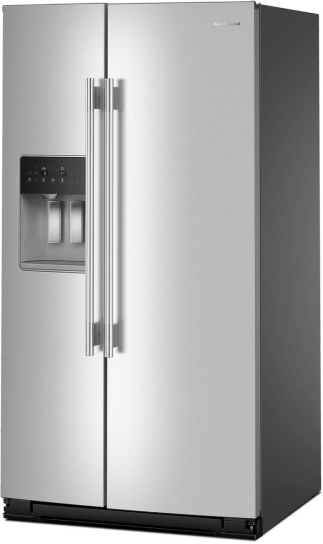 KitchenAid® 36" 28.7 Cu. Ft. PrintShield® Stainless Steel Side-by-Side Refrigerator with Exterior Ice and Water Dispenser-3