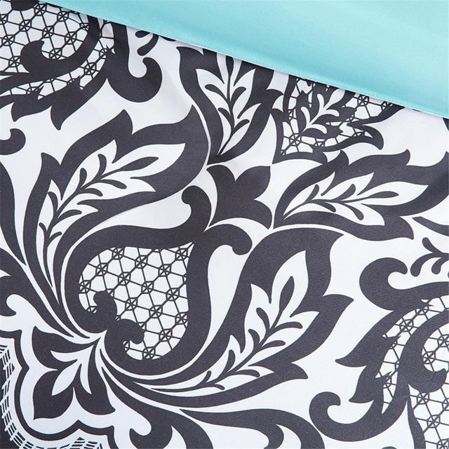 Olliix by Intelligent Design Leona Aqua/Black Full/Queen Comforter Set-3