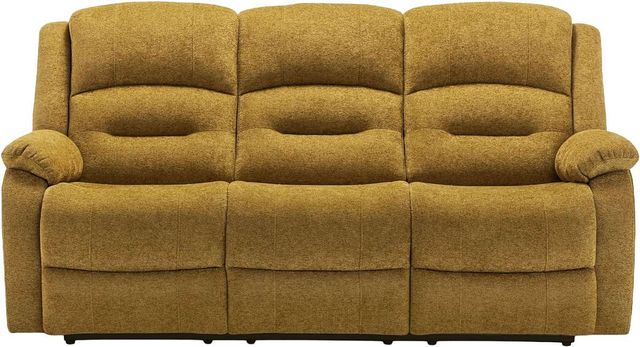 Monarch Specialties Inc. Gold Power Reclining Sofa with USB Ports-0
