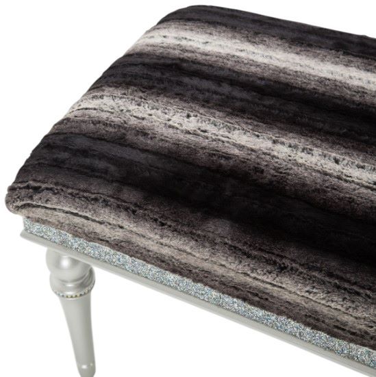 Michael Amini® Melrose Plaza Dove/Platinum Accent Bench-4