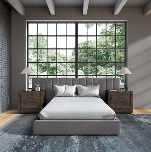Modus Furniture Monty Stormy Night Queen Wall Bed