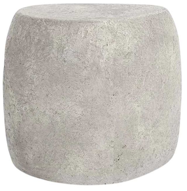 Classic Home Britney Light Gray Concrete Outdoor End Table-0