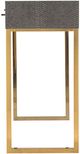 A & B Home Gray Console Table with Gold Metal Legs-1