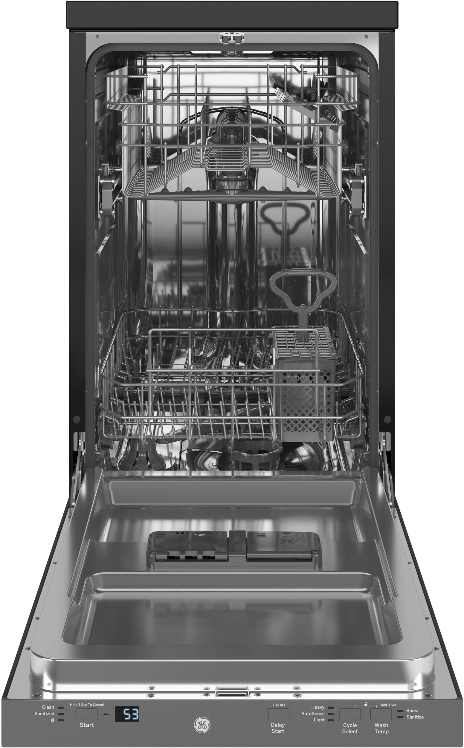 GE 18" Portable Dishwasher with Sanitize Cycle