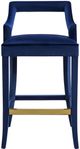TOV Furniture Tiffany Navy Velvet Bar Stool-1
