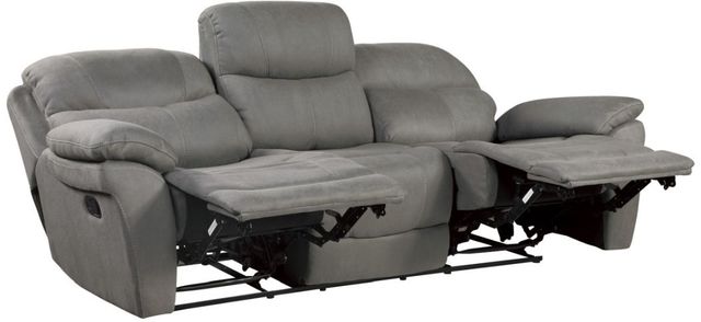 Homelegance® Longvale Gray Reclining Sofa-1