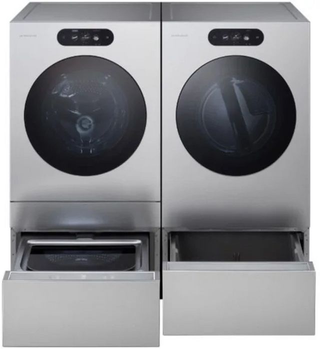 LG Signature 5.8 Cu. Ft. Brushed Platinum Steel Front Load Washer-8