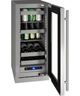 U-Line 5 Class Collection 15” 2.9 Cu. Ft. Stainless Steel Beverage Center with Left Hinge Glass Door-3