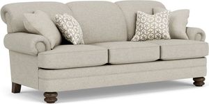 Front view of the Flexsteel® Bay Bridge Silver Driftwood Sofa