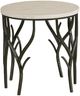 Hammary® Willow Beige Travertine Top End Table with Black Base-0