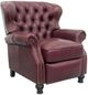 BarcaLounger® Presidential Shoreham Wine Leather Manual Recliner-0