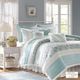 Olliix by Madison Park 9 Piece Blue King Dawn Cotton Percale Duvet Cover Set-0