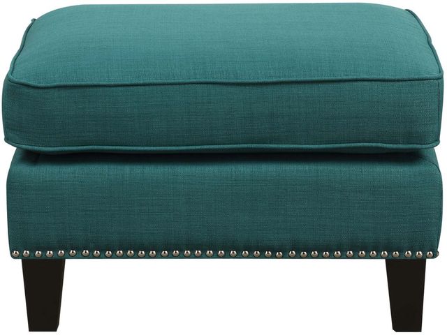 Elements International Erica Heirloom Teal Ottoman-3