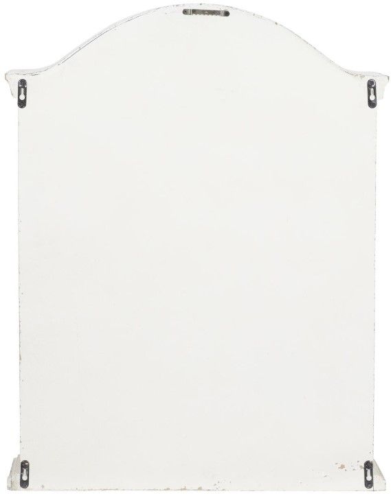 Deco Marche White Wall Shelf with Arched Shutter Doors-1