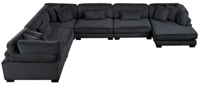 Homelegance® Traverse 6-Piece Black U-Shape Modular Sectional with Reversible Chaise-1