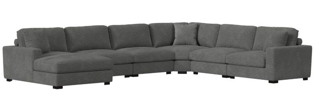 Elements International Arizona 6-Piece Steno Charcoal Modular Sectional and Left-Arm Facing Chaise-0