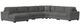 Elements International Arizona 6-Piece Steno Charcoal Modular Sectional and Left-Arm Facing Chaise-0