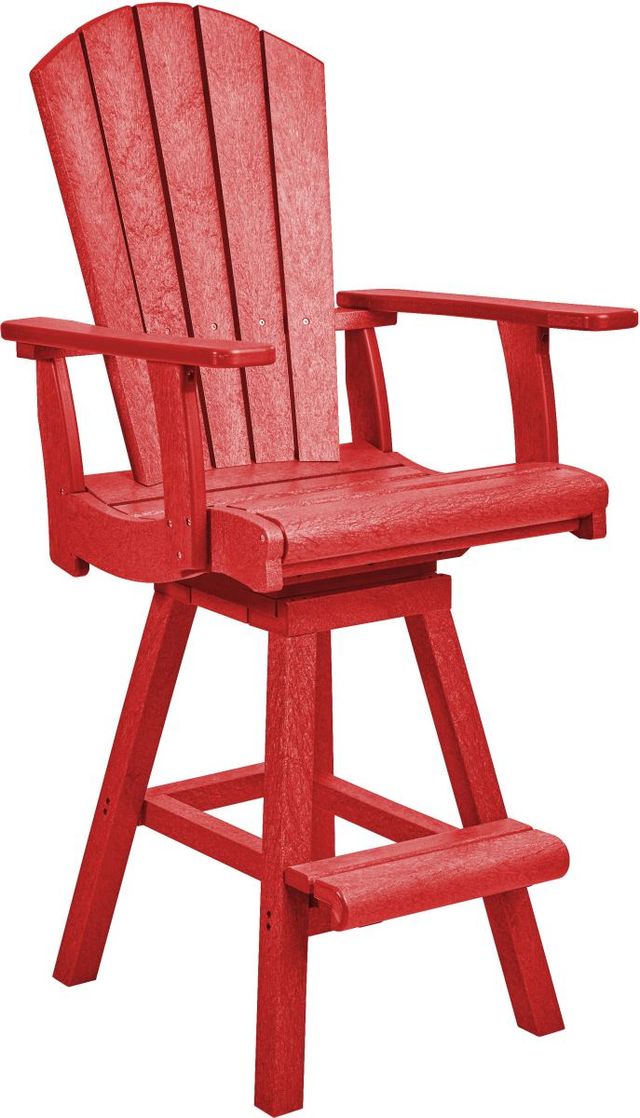 C.R. Plastic Generation Line Red Swivel Pub Chair-0