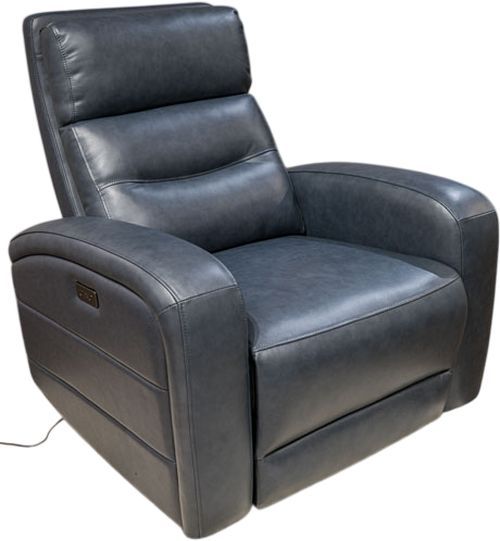 Signature Design by Ashley® Gruaro Indigo Leather Power Swivel Rocker Recliner-0