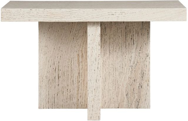 Universal Explore Home™ New Modern Daxton White Travertine Console Table-2