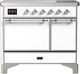Ilve® Majestic III 40" White Pro Style Induction Range with Solid Door and Chrome Trim-0