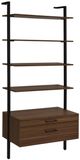 Coaster® Owens Walnut 2-Drawer Wall Shelves-0