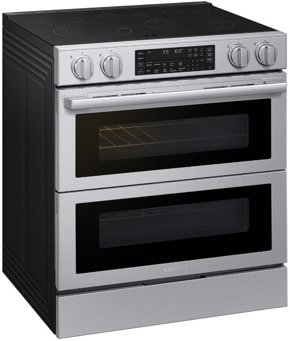 Samsung Bespoke 30" Fingerprint Resistant Stainless Steel Smart Slide-in Electric Range with Flex Duo™ Oven-3