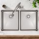 Elkay Crosstown® Polished Satin 31-1/2" x 18-1/2" x 9" Equal Double Bowl Undermount Sink-3