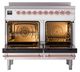 Ilve® Nostalgie II Noblesse 40'' White Pro Style Induction Range with Copper Trim-2