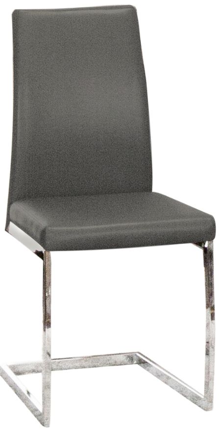 Cramco Sarah Charcoal Gray/Chrome Dining Side Chair-0